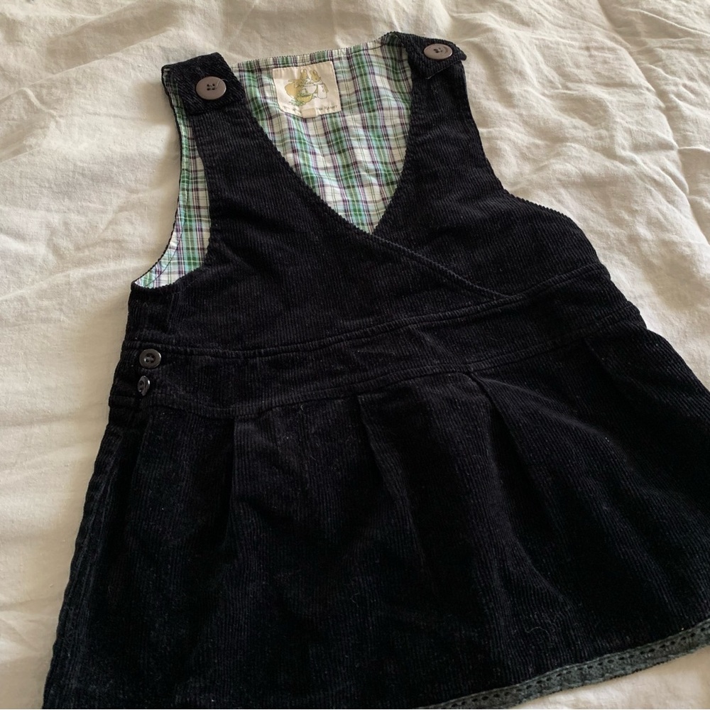 Peter rabbit black corduroy dress